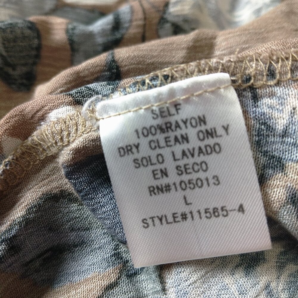 Andree by UNIT Women’s Large Floral Bell Sleeve Kimono Open Front Cardigan Boho - Picture 8 of 8